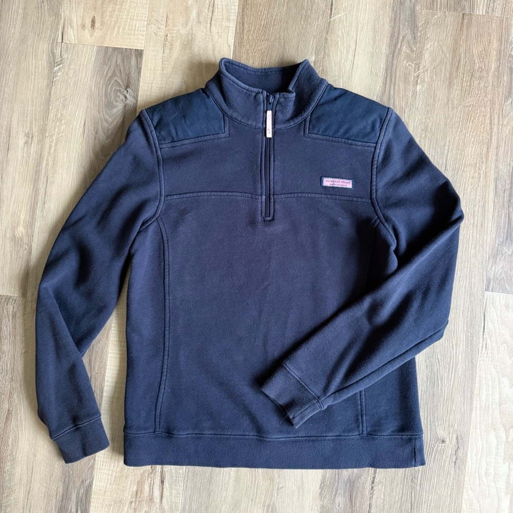 Vineyard Vines Ladies Navy Blue Zip-Up Shep Shirt